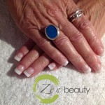 Pink and white Shellac Nails